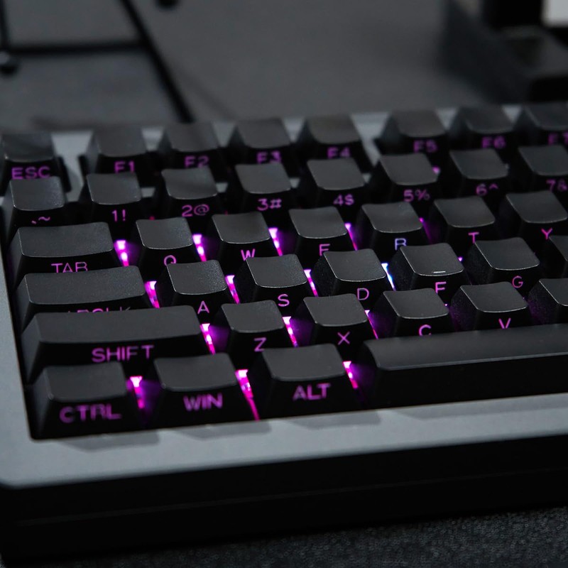 PBT Doubleshot Keycaps Backlit Black Key caps Set 131 Keys