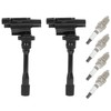 OCPTY 2 Ignition Coils with 4 Iridium Spark Plugs Compatible