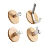 Non-perforated strong attachment modern interior solid wood wood wall hook solid wood Circular straight type 3ea