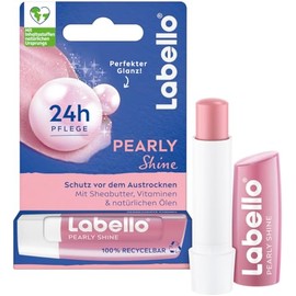 Labello Pearly Shine Lip Balm, Lip Care with Shimmering Pearlescent Shine for 24-Hour Moisture, Nourishing Lip Balm with Shea Butter and Natural Oils (4.8 g)