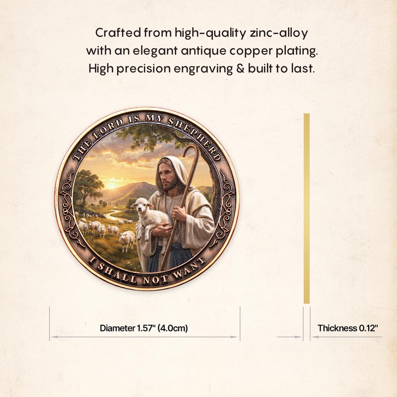 The Lord is My Shepherd Protection Prayer Pocket Token Inspirational