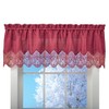 Collections Etc Elegant Lace Border Trimmed Solid-Colored Window Curtain