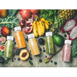 Axe Sickle 6 Pcs 4 Ounce Juice Bottles Plastic Milk Bottles Bulk Beverage Containers with Tamper Evident Caps Lids White for Milk, Juice, Drinks and Other Beverage Containers