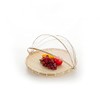 Xshelley round bamboo tent basket with lid, vegetables/fruits, bread, storage