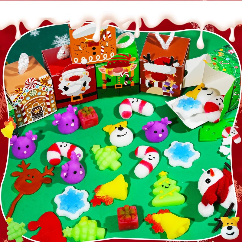 Timlotti 74Pcs Christmas Party Favors with Gift Boxes Goodie Bag