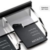 YUXUN Vertical Business Card Holder for Desk, 3 Slots Acrylic