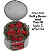 Christmas Wreath Storage Bag,Collapsible Felt Holiday Garland Container with Zipper