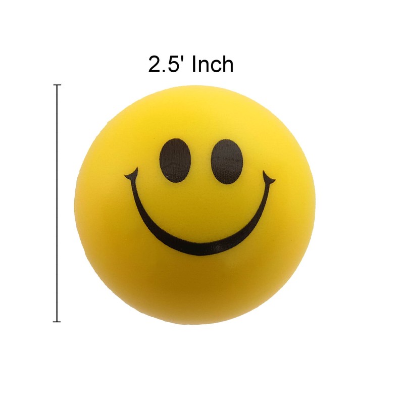 Smile Face Squishy Squashy Stress Balls (12 Piece Pack)