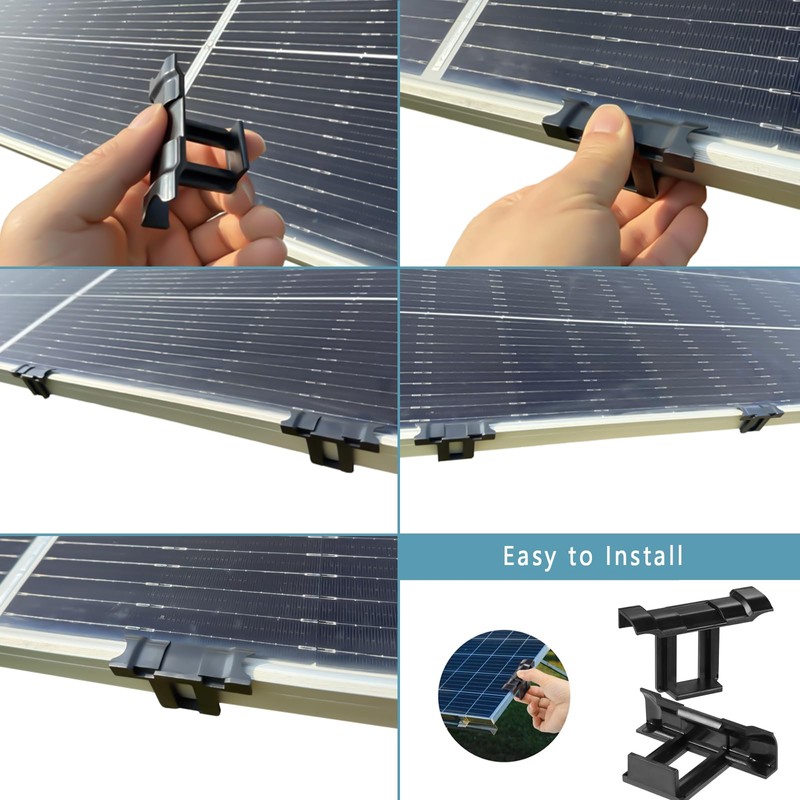 Drainage Clips for Solar Panels - Self-Cleaning Polycarbonate Water Guide