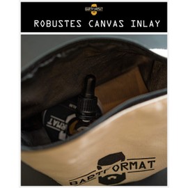 BARTFORMAT Men's Toiletry Bag - Smart Design with Leak Protection - Practical for Travel - Gift Idea for Men, beige