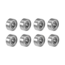 sourcing map 683ZZ Deep Groove Ball Bearings Z2 3 x 7 x 3 mm Double Shielded Carbon Steel Pack of 8