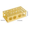 Golden Aluminum Test Tube Rack Holder Stand 8*12.3*18*30mm Hole Diameter