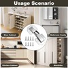 8 Sets Kitchen Cabinet Hinges with Screws 77 x 33mm
