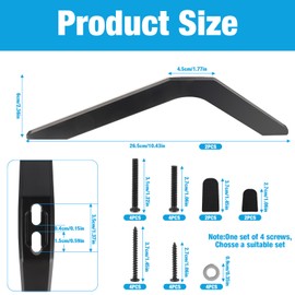 Mineup Universal TV Stand, TV Base Feet with Screws, TV Holder, Universal TV Stand, TV Stand for Most 32 40 49 50 55 Inch LED LCD TVs, Weight Capacity up to 45 kg