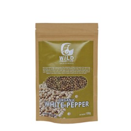 Wild Collection Whole Black Peppercorns | White Peppercorns | Premium Quality |100% Natural | Non GMO | Product Of Sri Lanka (100g, White Peppercorns)