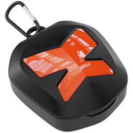 ARGOMAX Sports Mouth Guards Case, Compatible with various brands of Mouth guards(Not Lip Guard), Universal Storage Case for Adult & Youth Sizes, black+orange.