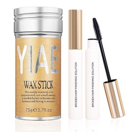 YIAE YIAE Hair Wax Stick and Hair Finishing Stick Set, Wax Stick for Hair Slick Stick, Non-greasy Pomade Slick Stick for Flyaways Edge Frizz Hair and Edge Control75 g+15 ml *2
