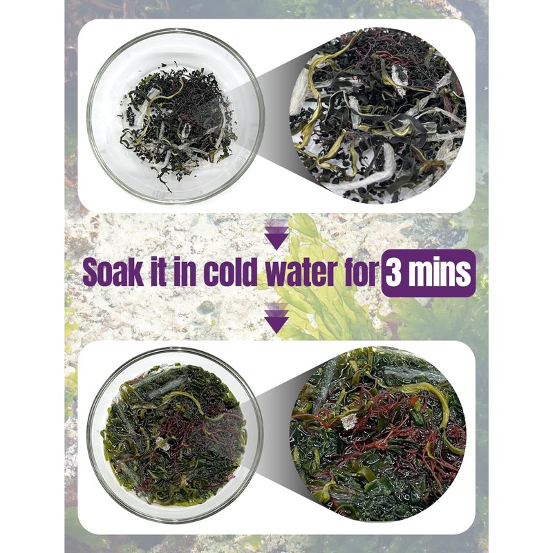 Korean Assorted Seaweed Salad 8g * 7 Packs - Seaweed