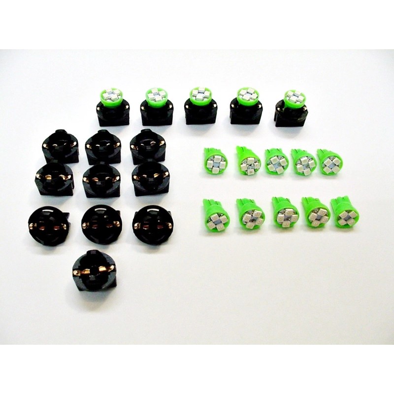 Lumiglow 15 Green 4 LEDs Light Bulbs 1/2" Sockets License