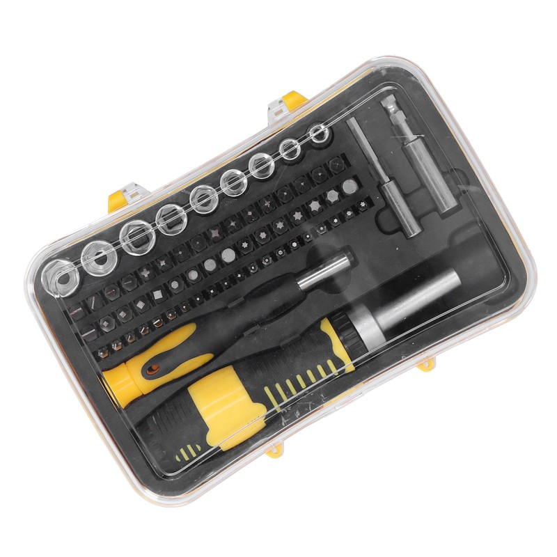 65Pcs Screwdriver Set Chrome Vanadium Steel SK‑1156 Ratcheting Electronics Repair