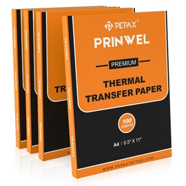 PEPAX Tattoo Transfer Paper - PEPAX 100 Sheets A4 Thermal Stencil Paper for Tattooing DIY Clear Tattoo Stencils Compatible with Thermal Printers & Tattooing Supplies