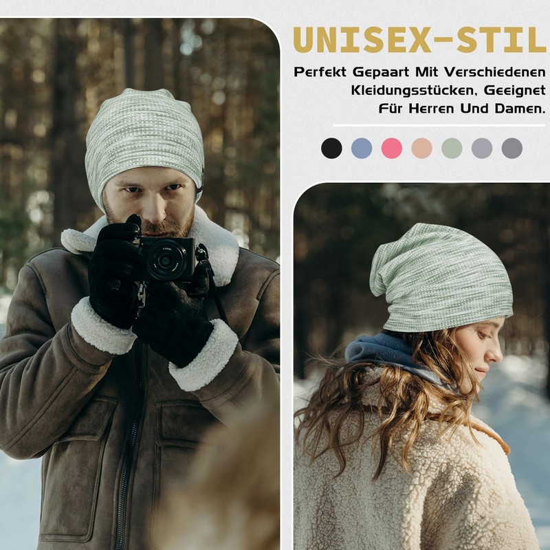 Men's Slouch Beanie Hat Women's Lightweight Windproof Thin Hat Soft