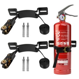 Zhichen star 2PCS Propane Tank Holder & Mount， Secure Ratchet Strap Design， Steel Wall-Mounted Bracket for Oxygen, Nitrogen, & Expansion Tanks， for mounting Various Gas cylinders (Black)