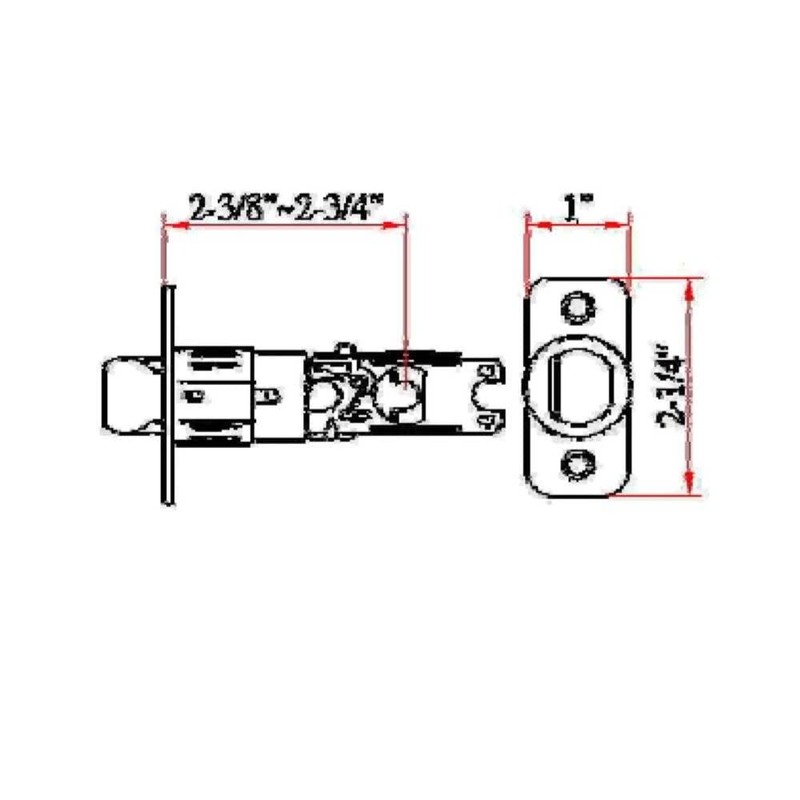 Design House 753848 Universal 6-Way Replacement Entry Latch, Antique Bronze