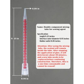 Dual barrel mixing nozzle, 20 double epoxy spray gun nozzles, suitable for 200ml and 400ml manual ink cartridges （20 pieces）