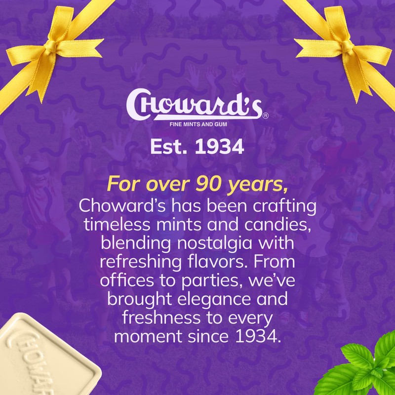 Choward's Mints Candy and Gum Variety Pack | Violet, Spearmint,