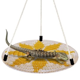 Reptile Hammock, Bearded Dragons Swing Bed, Cotton Swing Toy with Hooks for Bearded Dragons, Lizards, Snakes, Geckos, Chameleons, Parrots, Hamsters, Small Pets