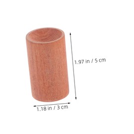 TOVINANNA 4pcs Mini Wooden Cylinder Pedestal Stands Essential Oil Bottle Display Pillars for Aromatherapy Stable Base Design for Home Decor Brown