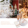 ISFANGCO 700 PCS Rose Gold Plastic Plates for 100 Guests,