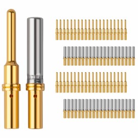 JRready Gold Plated Deutsch Solid Connector Terminals Kit,ST6356-16-040 DT Turned Contacts Size 16,Male Pins 0460-202-1631/Female Sockets 0462-201-1631 Solid Contacts Wire Gauge 16-20 AWG, 40 Pairs