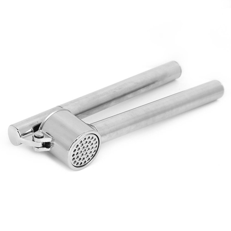 Stainless Steel Manual Food Garlic Press Crusher Mincer Squeezer Household