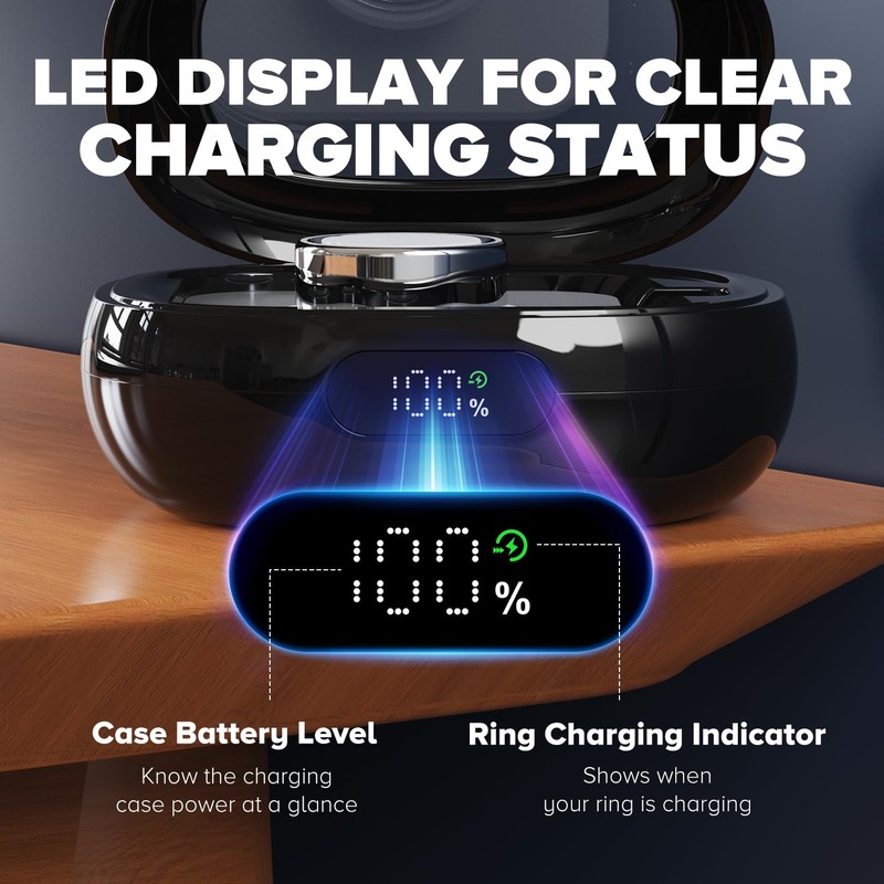Oura Ring Gen 5/4/3 Charging Case, 2000mAh, LED Display