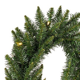 Vickerman 9' x 12" Camdon Fir Artificial Christmas Garland, Warm White LED Mini Lights - Faux Holiday Garland - Indoor or Outdoor Garland