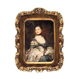 YULINK 2.5x3.5 Small Vintage Picture Frame, Tiny Antique Bronze Gold Ornate Photo Frame, for Tabletop and Wall Display, Decorative Retro Home Decor, Old Fashioned Photo Gallery Art