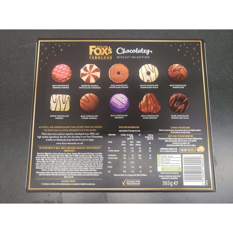 Fox's Chocolatey Biscuit Selection 365g