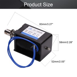 Fielect DC 24V 10A 80N Push Pull Type Solenoid Electromagnet, 20mm Stroke Open Frame Solenoid Linear Motion, JF-1683B-24V