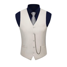 BABEYOND 1920s Mens Costume, Gatsby Gangster Costume Accessories Set For Men, 1920s Mens Outfit with Fedora Hat Vintage Vest Bowtie Plastic Cigar Pocket Watch Armbands