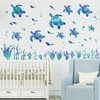 SHUCHING Blue Sea Turtle Wall Decal Peel and Stick, Vinyl