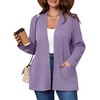 AusLook Women's Plus Size Lightweight Open Front Cardigan Lilac Purple