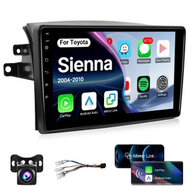 Leadfan Android Radio Stereo for Toyota Sienna 2004-2010 Wireless Carplay Android Auto, 9” Touch Screen for Sienna Head Unit BT/Voice Control/GPS/WiFi/Camera/SWC/FM