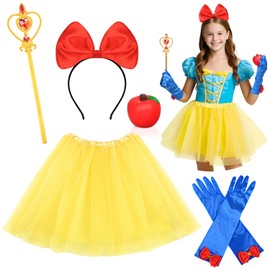 iZoeL Snow White World Book Day Costumes Girls Princess Story Character WBD Fancy Dress Kids– Perfect for Book Week Princess Party Women