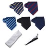 BIZ GUARD [5 Washable Ties + Tie Clip + Tie