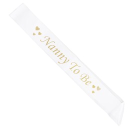 Baby Shower Sash- Mummy/Nanny to Be Party Satin Decoration Maternity Gift Favour (Nanny to Be)