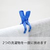 Towa Sangyo Neosul Double Spring Clothespins Wide Rod Pinch White/Blue