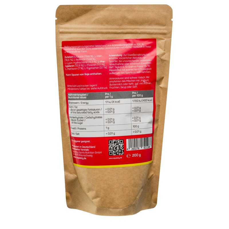 Squeezy 100% Pure Amino Powder | Protein Powder | 8
