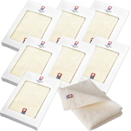 Bloom Imabari Towel Certified Hand Towel, Petite Gift, Set of 8, Just Face, Handkerchief, Gift Box, Individual Packaging, Large, Made in Japan, Water Absorbent, Quick Drying, Large, 100% Cotton